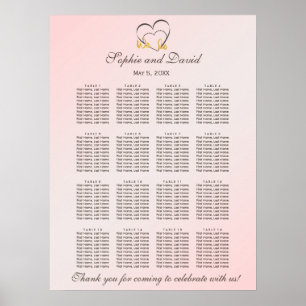 Chic Gold Folie "We Do" Wedding Zitting Grafiek Poster