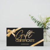 Chic Gold folie, zwart logo cadeaubon (Staand voorkant)