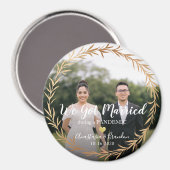 Chic Gold Foto gehuwd tijdens pandemische keepomwi Magneet (Voorkant / Achterkant)