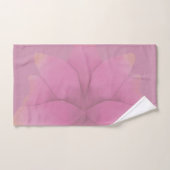 Chic Gold Fuchsia Abstract Floral Patern Bad Handdoek (Handdoek)