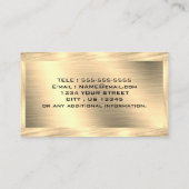 Chic Gold-geborsteld dun metaal-uiterlijk - Aangep Visitekaartje (Achterkant)