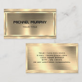 Chic Gold-geborsteld dun metaal-uiterlijk - Aangep Visitekaartje (Voorkant / Achterkant)