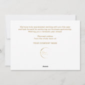 Chic Gold Gelukkig Nieuwjaar 2025 Bedrijf  Feestdagenkaart (Achterkant)