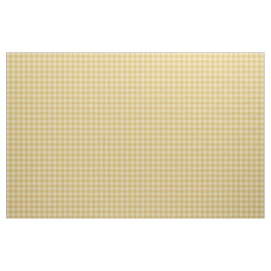 Chic Gold Gingham Pset Pattern Stof (Yard (91,4 cm))