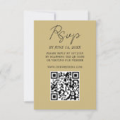 Chic Gold Ginkgo Leaf Wedding RSVP Kaart (Voorkant)