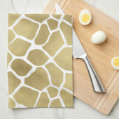 Chic Gold Giraffe afdrukken Theedoek (Quarter Fold)