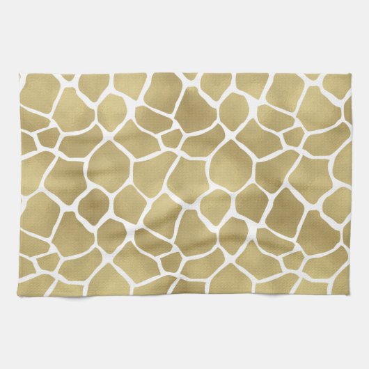 Chic Gold Giraffe afdrukken Theedoek (Horizontaal)