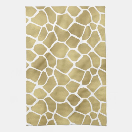 Chic Gold Giraffe afdrukken Theedoek (Verticaal)