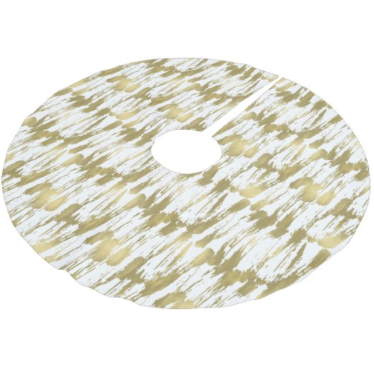 Chic Gold Glam Abstract Kerstboom Rok (Gekanteld)