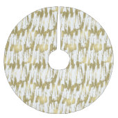 Chic Gold Glam Abstract Kerstboom Rok (Voorkant)
