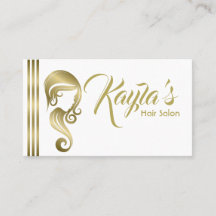 Chic Gold Glam Beauty Girl Haar- en Make-up Salon