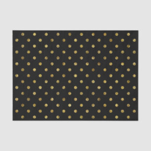 Chic Gold Glam en Black Polka Dots Tissuepapier