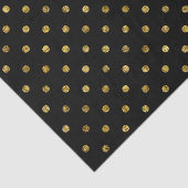 Chic Gold Glam en Black Polka Dots Tissuepapier (Detail)