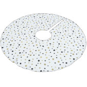 Chic Gold Glam en Zwarte Confetti Stippen Kerstboom Rok (Gekanteld)