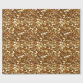 Chic Gold Glam Hearts Cadeaupapier (Vlak)