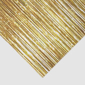 Chic Gold Glam Tinsel Stripes Kerstmis Tissuepapier (Detail)