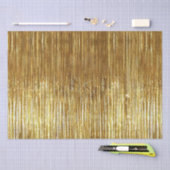 Chic Gold Glam Tinsel Stripes Kerstmis Tissuepapier (Craft)