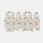 Chic Gold Glam Witte Lotus Bloemen Huwelijk Bedankdoosjes (Uitgevouwen)