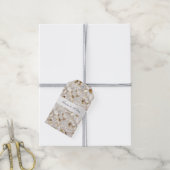 Chic Gold Glam Witte Lotus Bloemen Huwelijk Cadeaulabel (Met Touw)