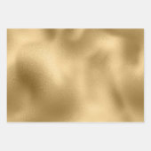 Chic Gold Glam Witte Lotus Bloemen Huwelijk Inpakpapier Vel (Voorkant 3)