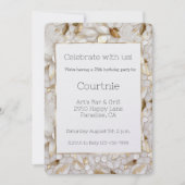 Chic Gold Glam Witte Lotus Bloemen Kaart (Voorkant)