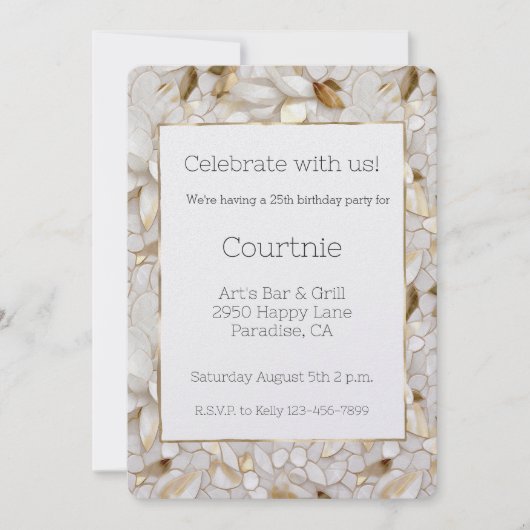 Chic Gold Glam Witte Lotus Bloemen Kaart (Voorkant)