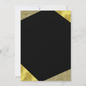 Chic Gold Glamor Geometric Modern Sweet 16 Party Kaart (Achterkant)