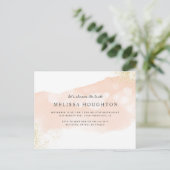 Chic Gold Glitter Blush Pink Vrijgezellenfeest Uitnodiging Briefkaart (Staand voorkant)