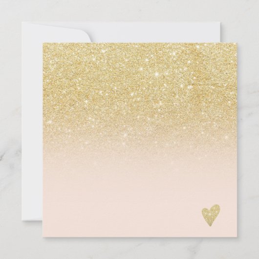 Chic gold glitter blush roze gift certificate logo (Achterkant)