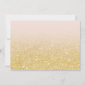 Chic Gold glitter blush roze quinceanera foto Kaart (Achterkant)
