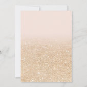Chic gold glitter blush roze Star bat mitzvah Kaart (Achterkant)