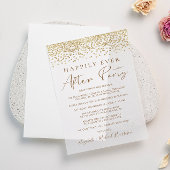 Chic Gold Glitter bruiloft receptie Vellum Uitnodigingen