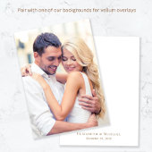 Chic Gold Glitter bruiloft receptie Vellum Uitnodigingen