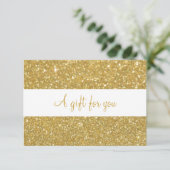 Chic Gold Glitter Cadeaubon (Staand voorkant)