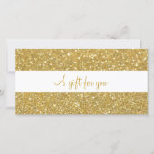 Chic Gold Glitter Cadeaubon (Voorkant)