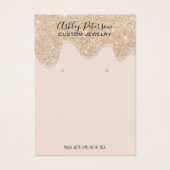 Chic Gold glitter druppelt sieroorbellen Visitekaartje (Voorkant)