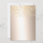 Chic gold glitter folie hebrew name Bat Mitzvah Kaart (Achterkant)