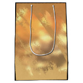 Chic Gold Glitter geborsteld Metaal Monogram zwart Medium Cadeauzakje (Achterkant)