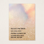 Chic Gold Glitter Iridescent Earring Display Kaart (Achterkant)