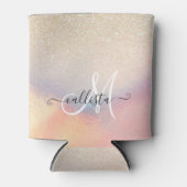 Chic Gold Glitter Iridescent Holographic Gradient Blikjeskoeler (Voorkant)