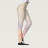 Chic Gold Glitter Iridescent Holographic Gradient Leggings (Rechts)