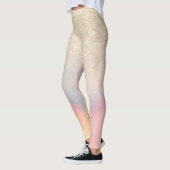 Chic Gold Glitter Iridescent Holographic Gradient Leggings (Links)