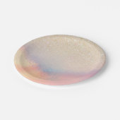 Chic Gold Glitter Iridescent Holographic Gradient Papieren Bordje (Gekanteld)