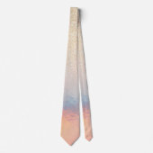 Chic Gold Glitter Iridescent Holographic Gradient Stropdas (Voorkant)