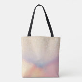 Chic Gold Glitter Iridescent Holographic Gradient Tote Bag (Achterkant)