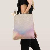 Chic Gold Glitter Iridescent Holographic Gradient Tote Bag (Dichtbij)