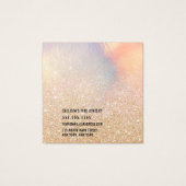 Chic Gold Glitter Iridescent Ketting Display Kaart (Achterkant)