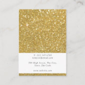 Chic Gold Glitter Ketting Sieraden Display Kaart Visitekaartje (Achterkant)