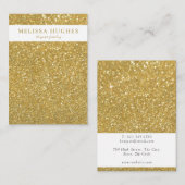 Chic Gold Glitter Ketting Sieraden Display Kaart Visitekaartje (Voorkant / Achterkant)