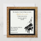 Chic Gold Glitter Kijk naar uitnodiging voor overw (Voorkant)